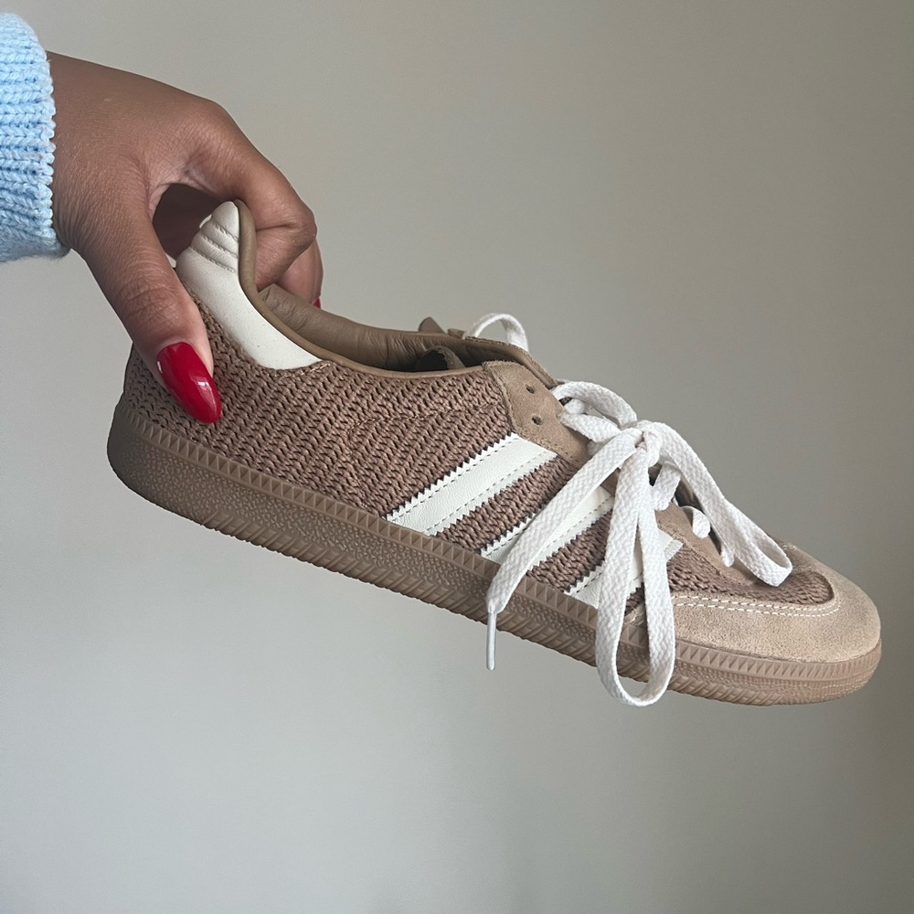 adidas Originals Tan and White Samba OG Shoes